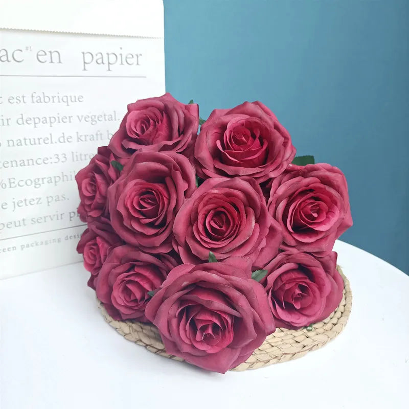bouquet de roses artificielles pour mariage et décoration intérieure - vue 25 sur 30