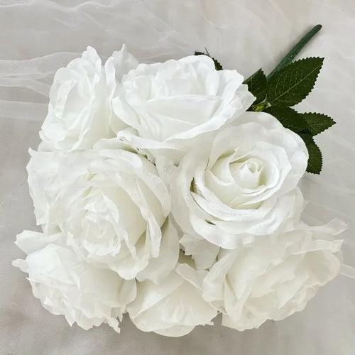 bouquet de roses artificielles en soie pour décoration intérieure - vue 28 sur 28