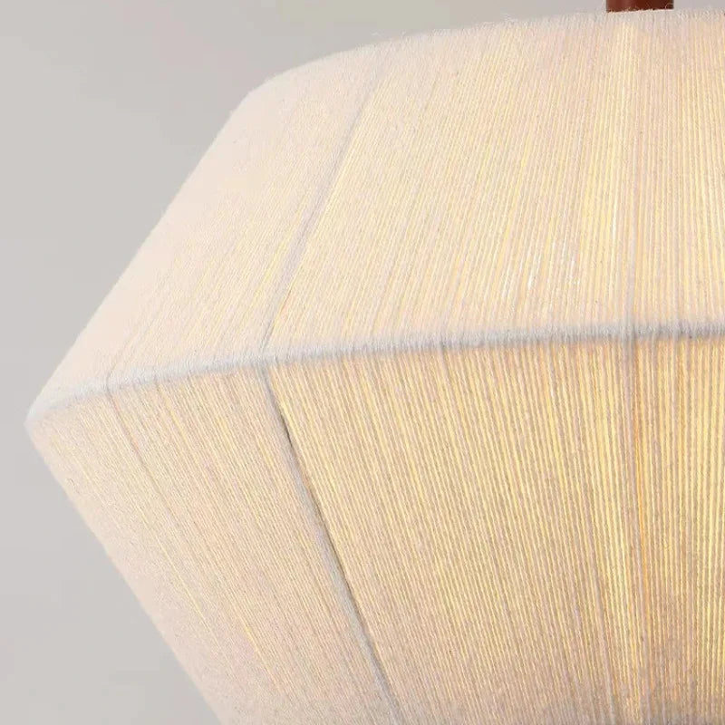 suspension en corde de chanvre et bois massif design wabi-sabi - vue 6 sur 9