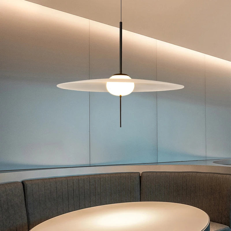 suspension décorative soucoupe volante design nordique en led - vue 5 sur 7