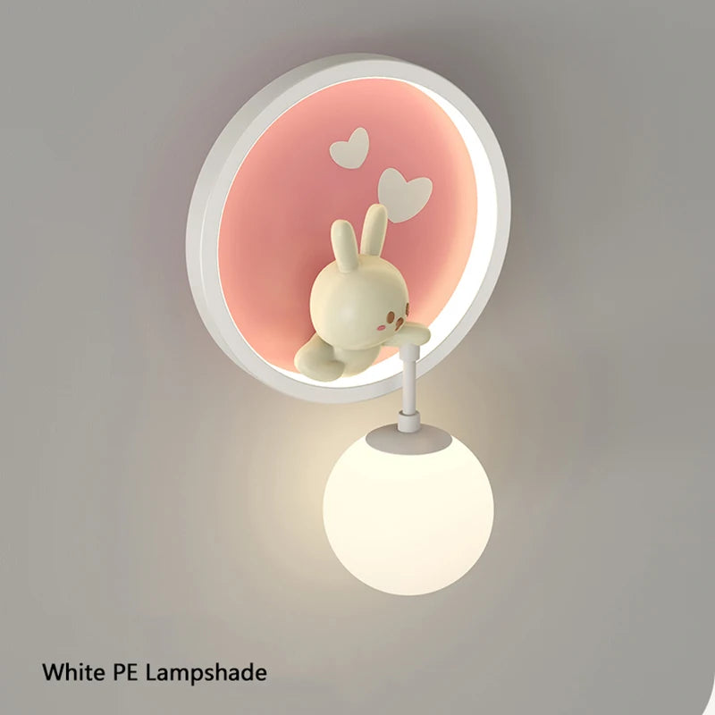 applique murale romantique éclairage décoratif animal pour enfant - vue 6 sur 9