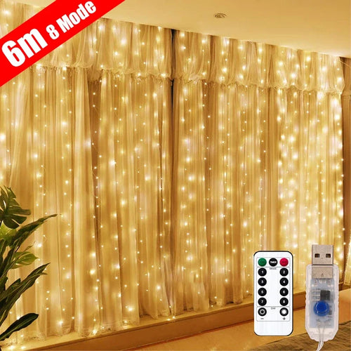 guirlande lumineuse led avec télécommande et 8 modes décoratifs - vue 2 sur 8
