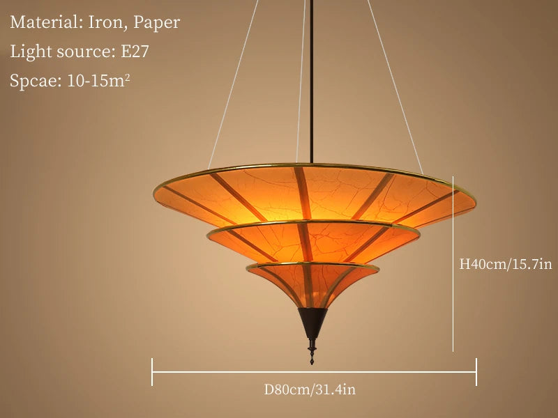 suspension wabi sabi pour décoration intérieure asiatique élégante - vue 8 sur 9