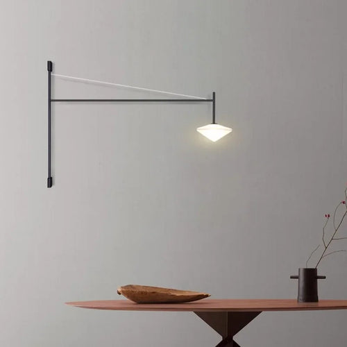applique murale led nordique avec long bras à bascule - vue 6 sur 12