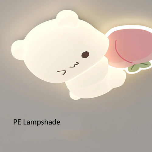 plafonnier led ours cartoon motif fruits pour enfants - vue 7 sur 12
