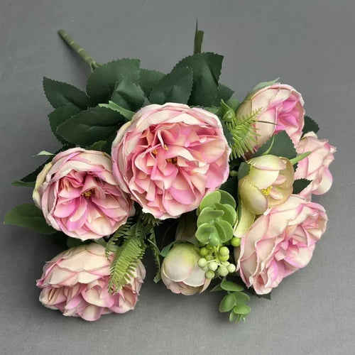 bouquet de pivoines artificielles pour mariage et décoration élégante - vue 6 sur 8