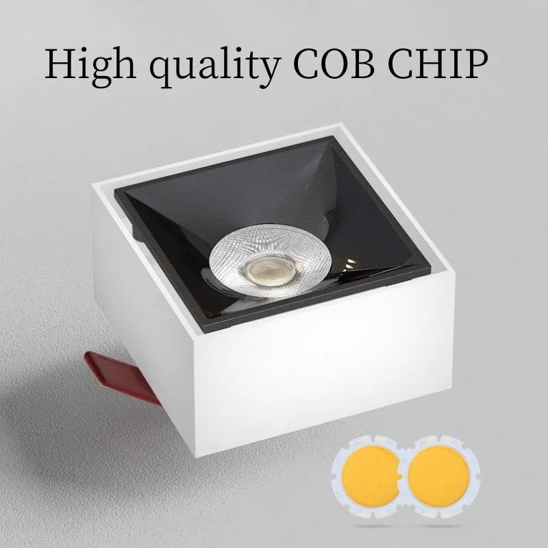carré dimmable encastré led spots pour hôtel bureau maison - vue 3 sur 9