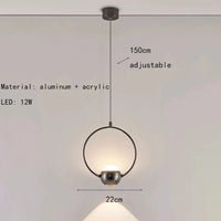 lustre led rotatif moderne pour éclairage intérieur décoratif