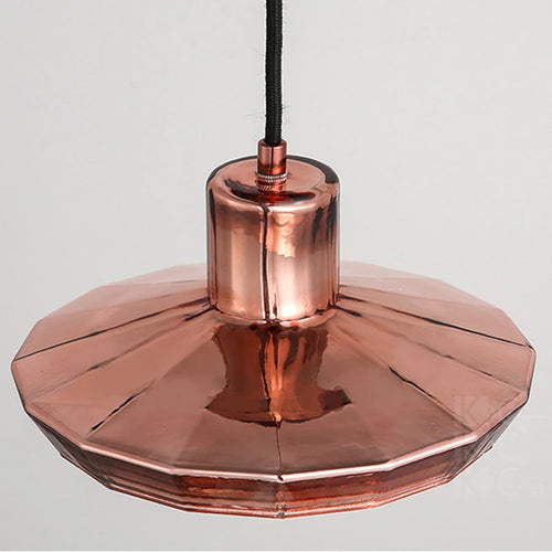 suspension en verre or rose pour cuisine et restaurant - vue 10 sur 10