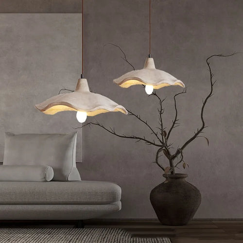 lustre wabi-sabi en ciment pour décoration intérieure et extérieure - vue 2 sur 15