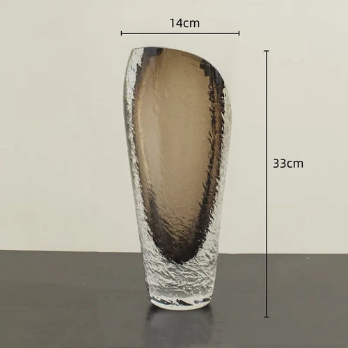 vase en verre épais pour décoration florale artisanale - vue 9 sur 8