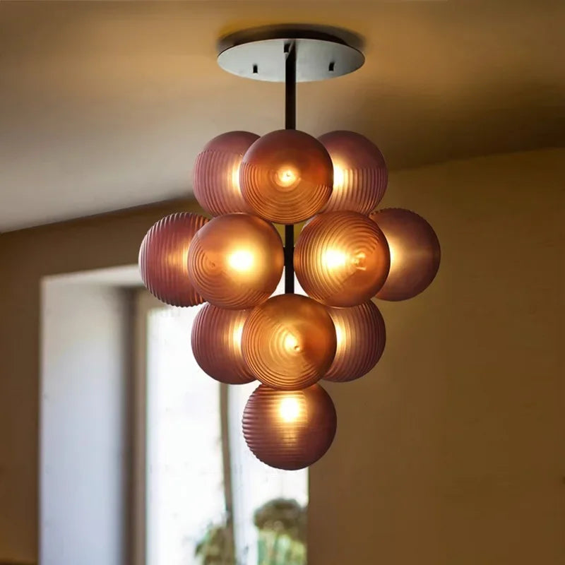 lustre moderne en verre design créatif pour décoration intérieure - vue 1 sur 15