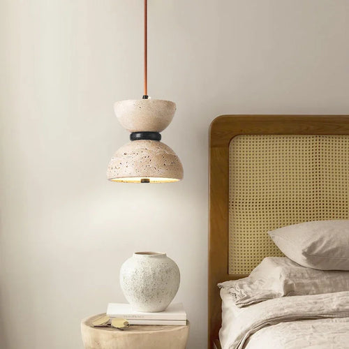 lustre design en pierre naturelle pour décoration intérieure - vue 3 sur 7