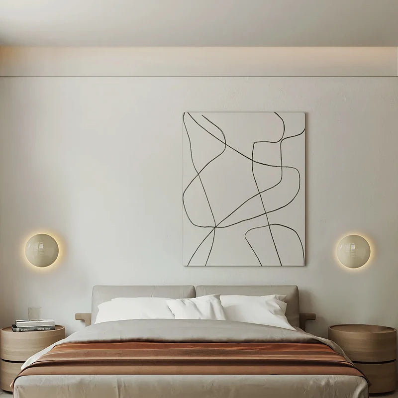 applique murale ronde minimaliste style bauhaus médiéval - vue 4 sur 11