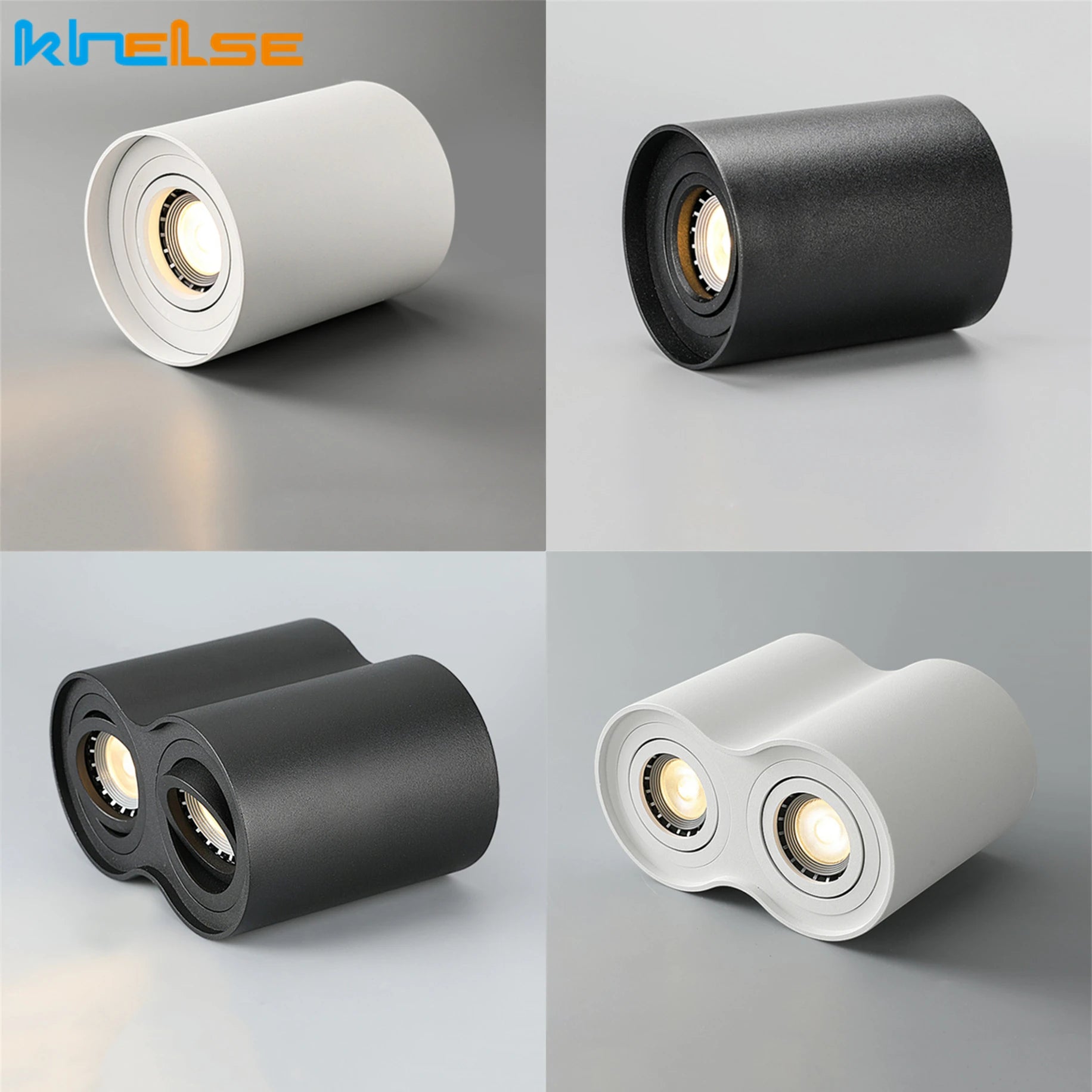 plafonnier led rond avec ampoule remplaçable et angle réglable - vue 4 sur 12