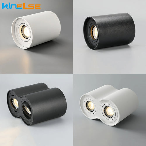 plafonnier led rond avec ampoule remplaçable et angle réglable - vue 5 sur 12