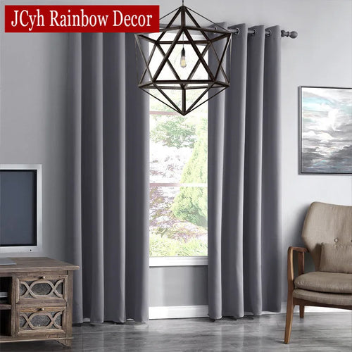 Rideau occultant moderne pour salon chambre tissu uni - vue 2 sur 11