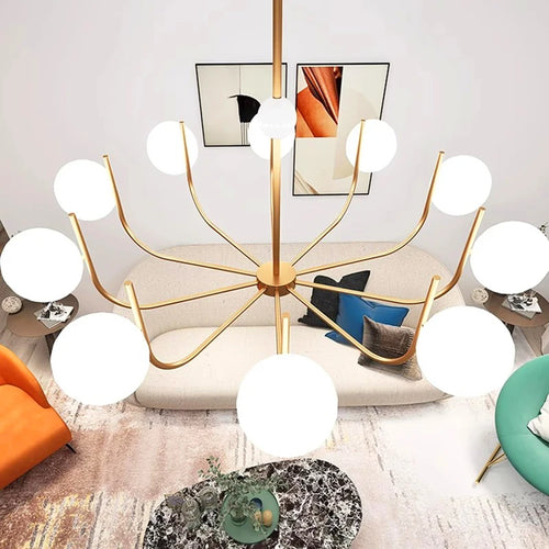 lustre moderne à led pour éclairage intérieur suspendu - vue 5 sur 6