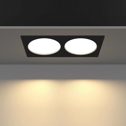 spot led double tête encastré ultra mince design moderne - vue 10 sur 18