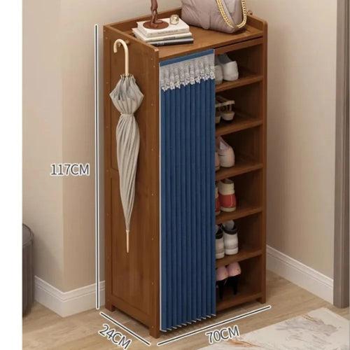organisateur de porte à chaussures à rideau anti-poussière pour rangement - vue 22 sur 24