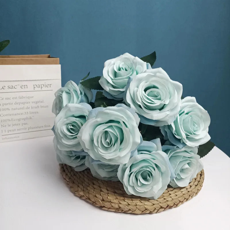 bouquet de roses artificielles pour mariage et décoration intérieure - vue 16 sur 30