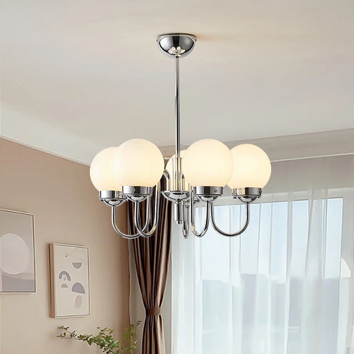 suspension minimaliste en verre et fer pour intérieur médiéval - vue 4 sur 9