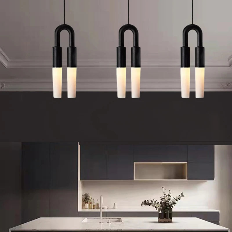 suspension led en métal avec cordon réglable et acrylique - vue 2 sur 6