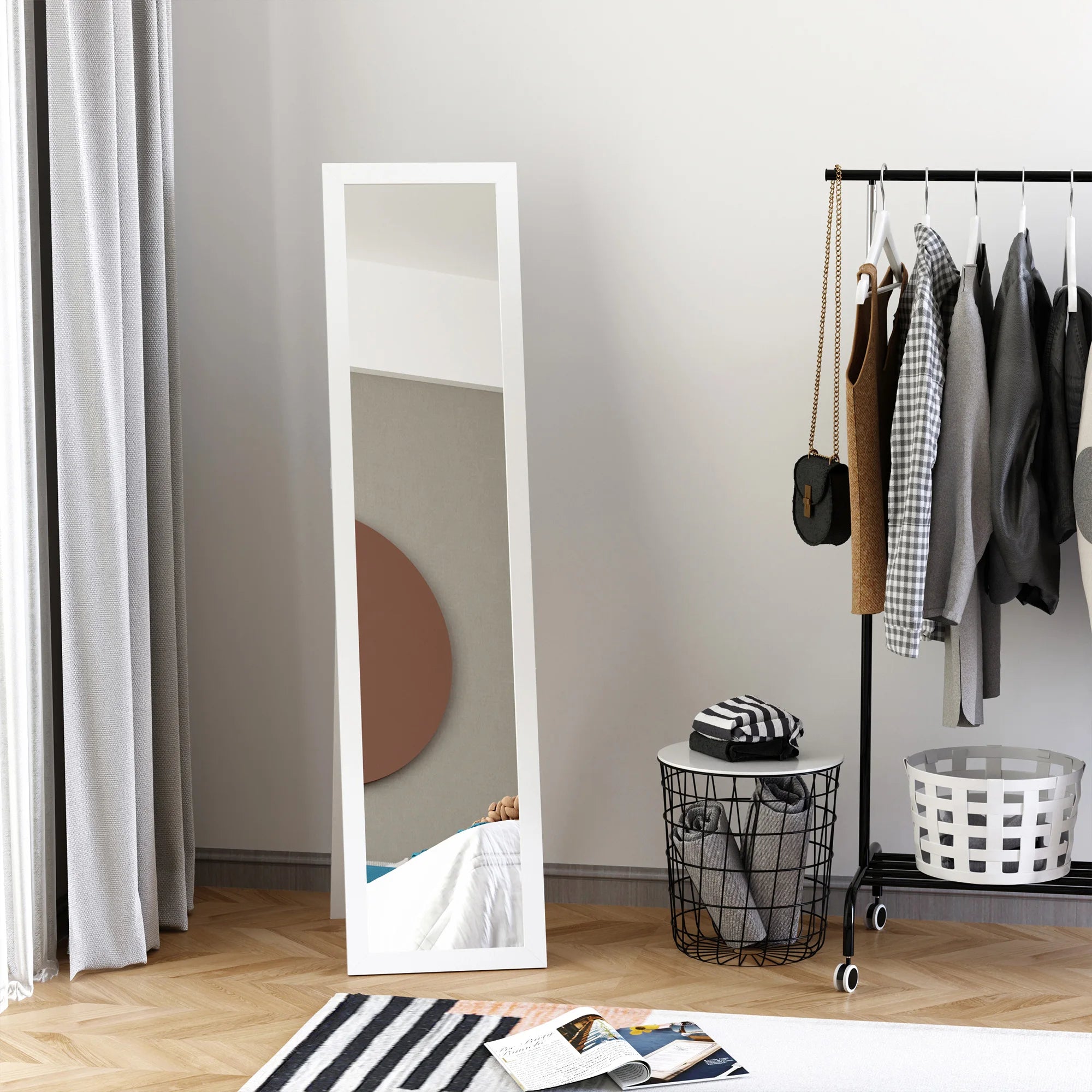 miroir sur pied moderne à double utilisation intégrale - vue 7 sur 7