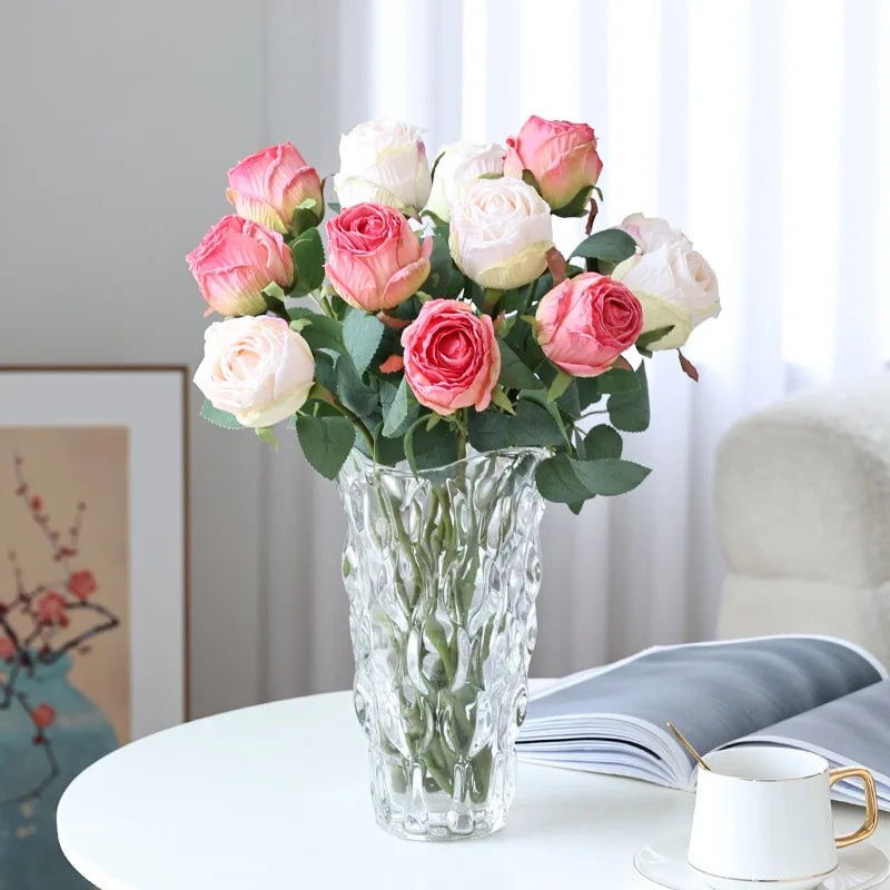 fleur de rose artificielle pour décoration de mariage et table - vue 2 sur 12