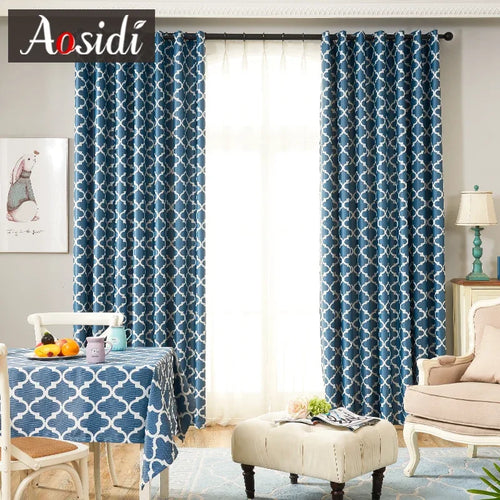 Rideau occultant moderne motifs infinis pour salon chambre - vue 6 sur 11