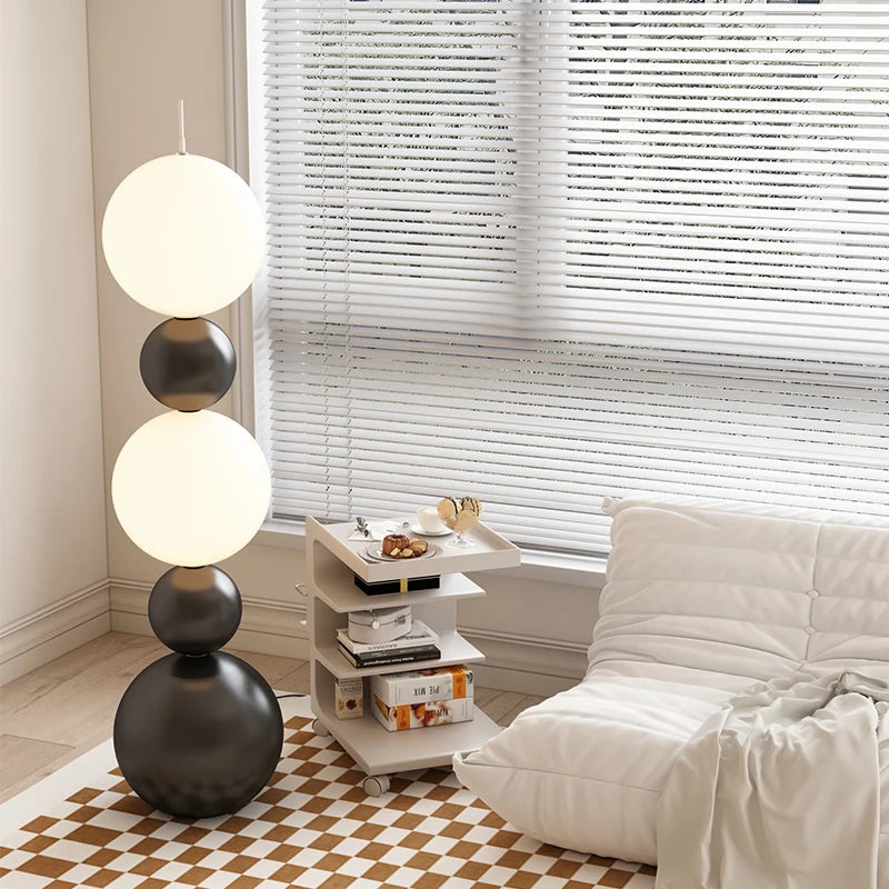 lampadaire crème nordique créatif pour décoration d'intérieur moderne - vue 4 sur 10
