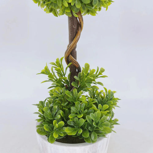 buis artificiel topiaire en pot pour décoration intérieure - vue 7 sur 7