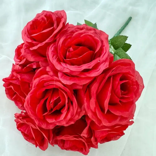 bouquet de roses artificielles en soie pour décoration intérieure - vue 22 sur 28