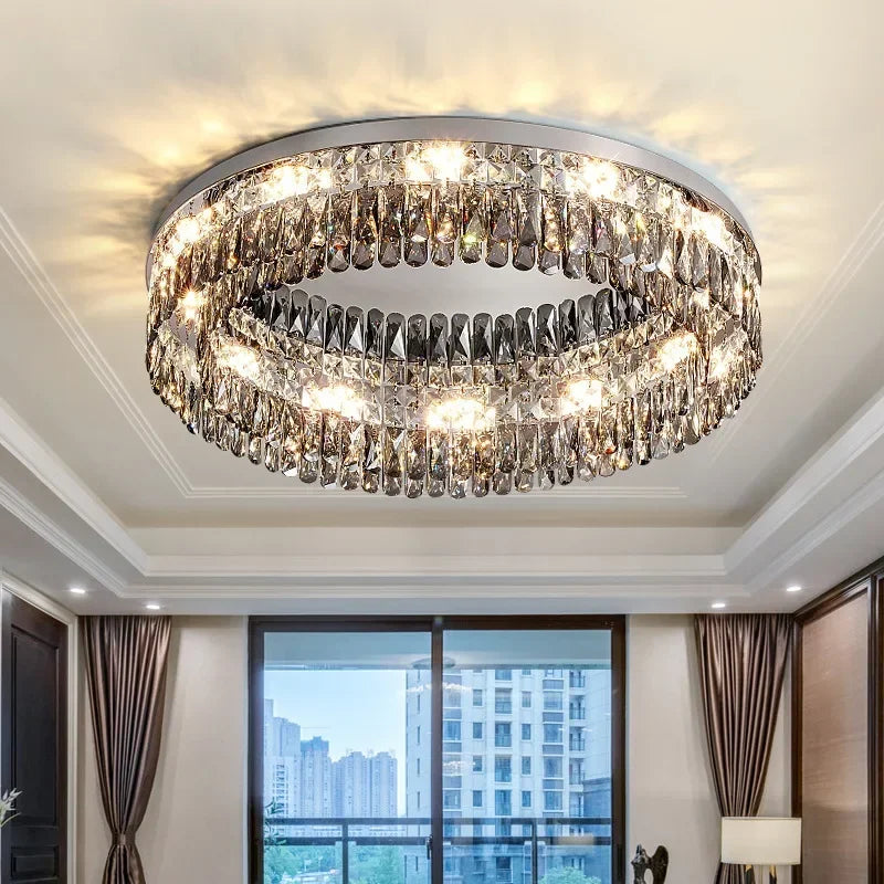 lustre moderne en cristal led design élégant pour décoration intérieure - vue 1 sur 18