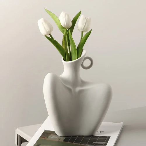 vase humain créatif en céramique pour décoration moderne - vue 2 sur 10