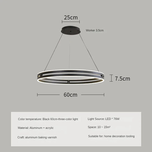 lustre circulaire moderne pour décoration intérieure créative et élégante - vue 13 sur 15