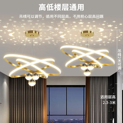 suspension à led étoilée pour un éclairage décoratif intérieur - vue 5 sur 13