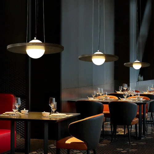 Modern minimalist restaurant chandelier designer, personalized coffee shop bar counter decoration lighting, bedroom bedside lamp - vue 3 sur 9