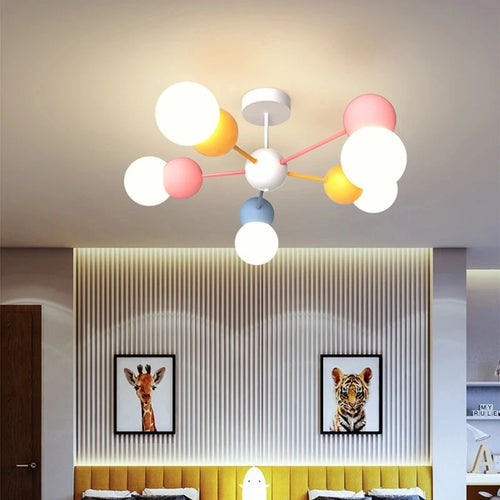 plafonnier happy planet led pour chambre d'enfant créatif et ludique - vue 5 sur 10