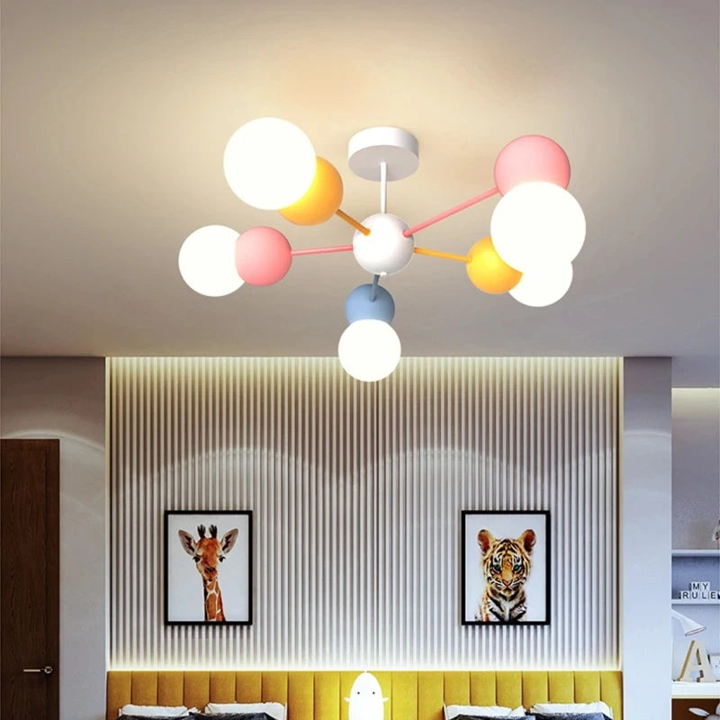 plafonnier happy planet led pour chambre d'enfant créatif et ludique - vue 4 sur 10