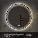 miroir rond à led avec rétroéclairage réglable et antibuée intelligent