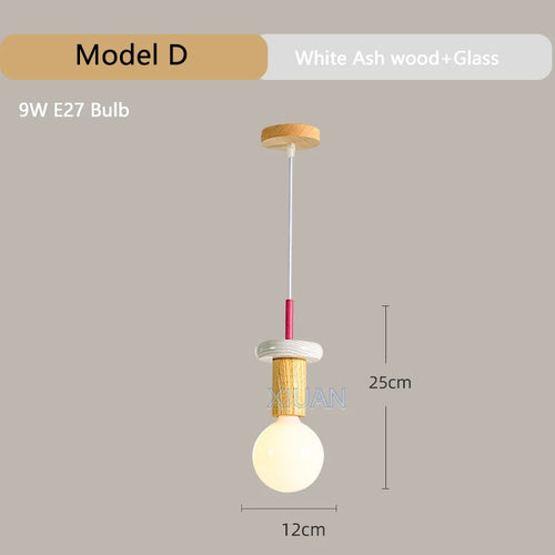 lustre en bois moderne avec led pour maison - vue 11 sur 13