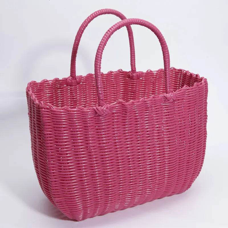 panier tissé imitation rotin pour pique-nique en extérieur - vue 16 sur 22