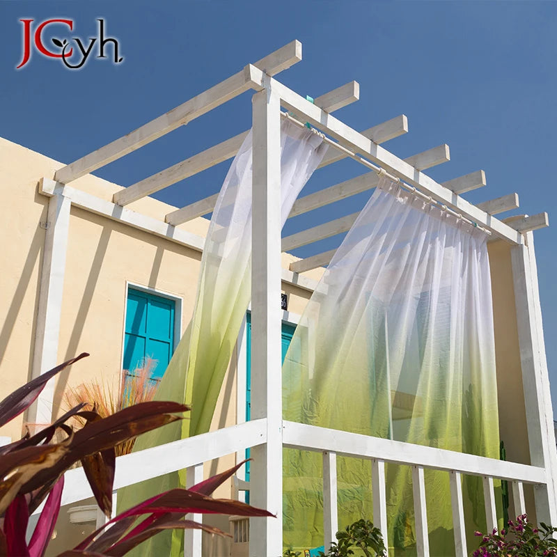 Voilage tulle degrade style moderne pour salon chambre - vue 5 sur 8