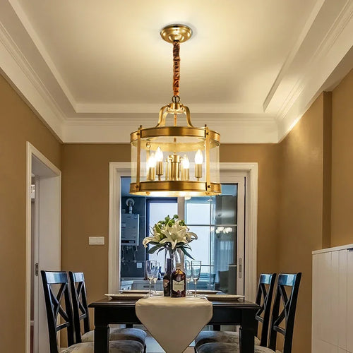 lustre moderne en cuivre style européen luxueux pour intérieur - vue 3 sur 7