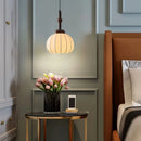 lustre en soie et bois pour éclairage intérieur moderne