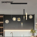 lustre led gypsophile verre gradation à distance design moderne décor intérieur