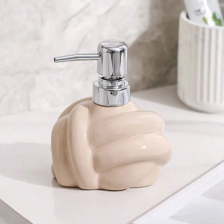 bouteille en céramique pour lotion et savon décorative - vue 6 sur 6