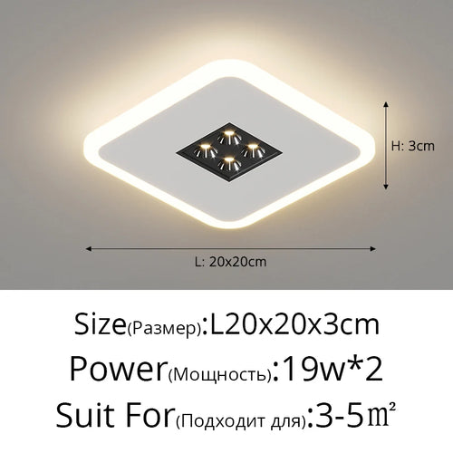 plafonnier sans aspiration magnétique monté en surface décoratif - vue 12 sur 14