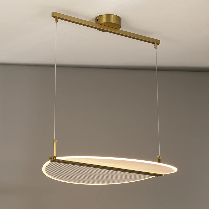 lustre rectangulaire réglable en acrylique pour éclairage créatif - vue 4 sur 12